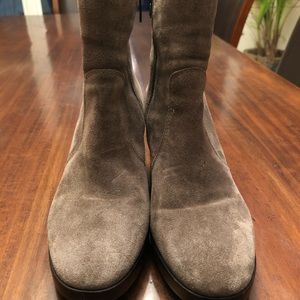 Frye Joan Campus Short Gray Suede Bootie 8